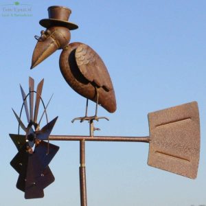 Windwijzer met Slanke Raaf