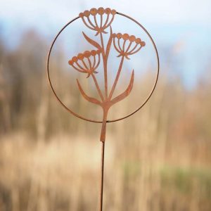 Roest bloemen in cirkel